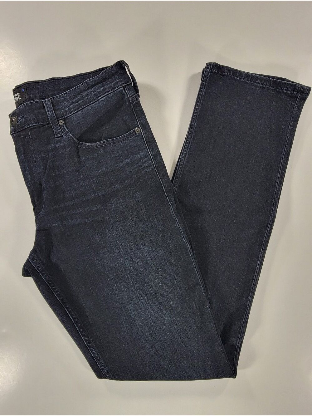Paige Federal Jeans Mens 32x33 Blue Slim Straight Stretch Denim Dark Wash